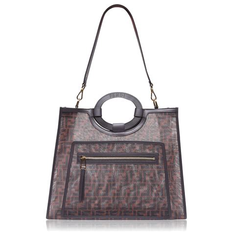 fendi runway logo shopper|fendi midsize satchel.